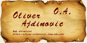 Oliver Ajdinović vizit kartica